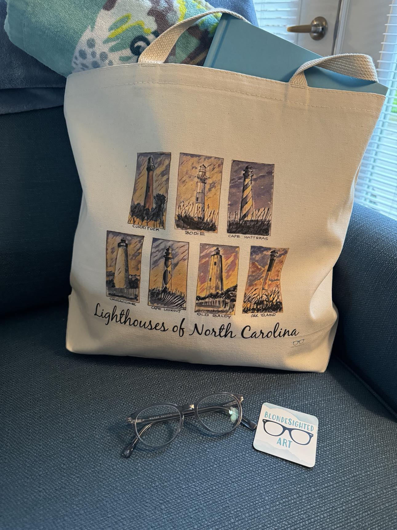 NC Lighthouses Jumbo Tote Bag