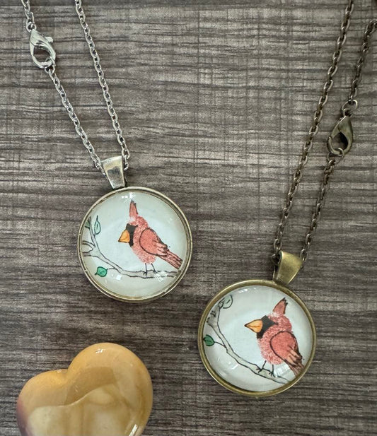 Happy Cardinal (1 in Pendant with 18 in Chain)